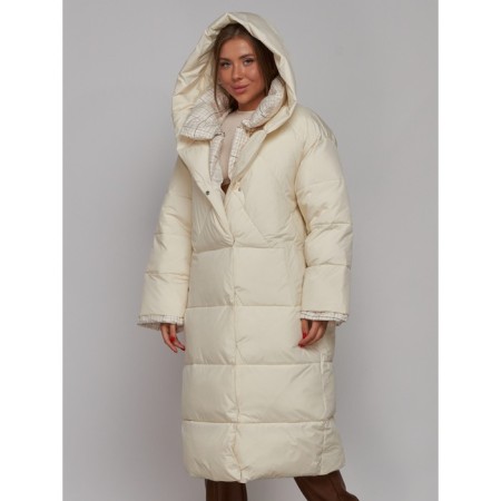 Coat insulated winter female, size 46, color light-beige-5
