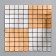 Interior sticker "Squares" silver-bronze 30x30 cm
