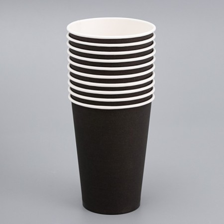 Black glass glass 400 ml, diameter 90 mm-1