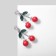 Earrings Assorted "Cherries" on branches, red-green in silver