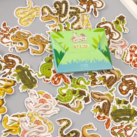 Stickers for creativity "Snake" embossing gold set 48 pcs 9x7x0.8 cm-6