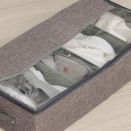 Shoe storage box "Ron", 58 × 30 × 15 cm, gray color-11