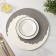 Serving napkin on the table "Hypnosis", d = 38 cm, the color is gray-white