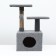 House-cogue 2 Ur. square with 2 square shelves, 53 x 35 x 65 cm, gray