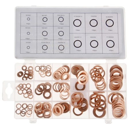Copper gasket set, 150 pcs