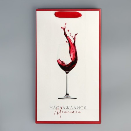 Gift package for two bottles, packaging, "enjoy", 35 x 20 x 9 cm-7