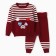 Knitted children's kit (jumper, trousers), burgundy color, height 74