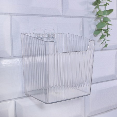 Organizer for storage "Cristal", hinged, 1 section, with adhesive hooks, 11.5 × 8 × 11 cm, the color is transparent-3