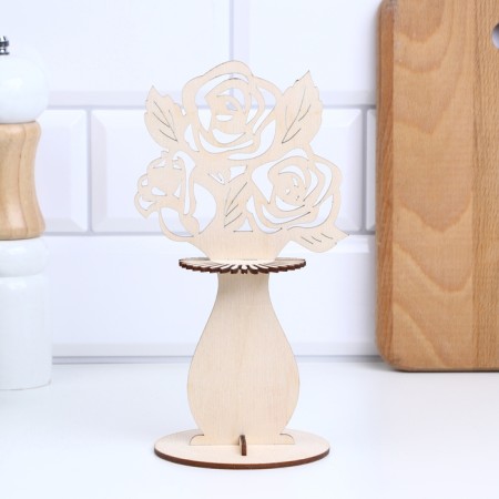 Wooden napkin "Roses", 20 x 10cm-2