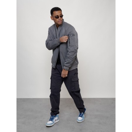 Male bomber, size 50, gray color-9