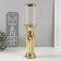 Ceramics candlestick, glass for 1 candle "art" d = 7.5 cm gold 9x9x37.5 cm