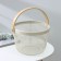 Universal round ladoom, 26 × 26 × 18 cm basket, white color