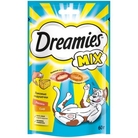 Dreamies treat for cats, salmon/cheese, 60 g-7
