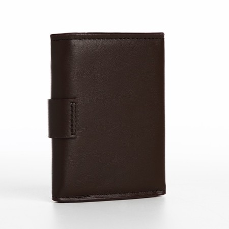 Male purse on a magnet, department for bills, for maps, for coins, brown color-1