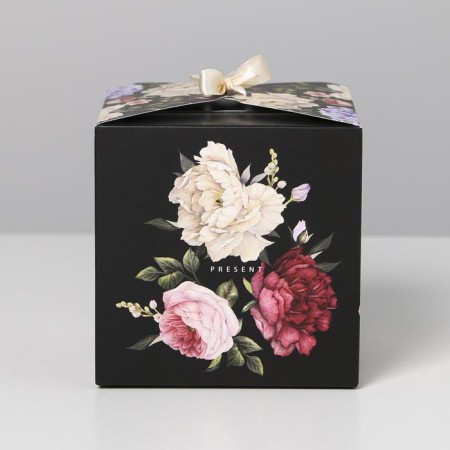 Gift folding box, packaging, "Present", 12 x 12 x 12 cm-3