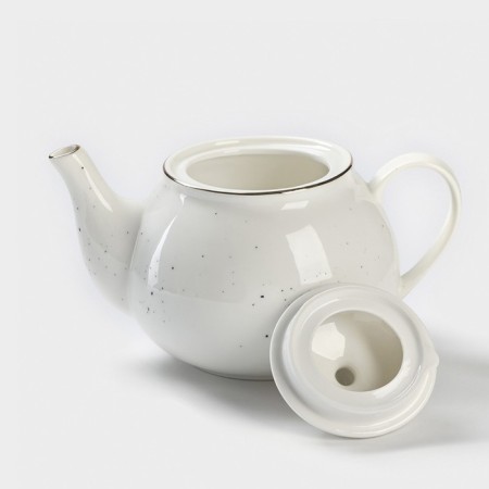 Teapot porcelain harness “Milky Way”, 900 ml, white color in specking-2