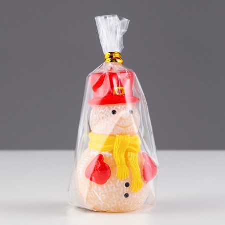Decorative candle "Toy snowman", 4.9x4, x8 cm-6