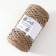 Knitting cord 100% polyester, width 5 mm 100m (latte)