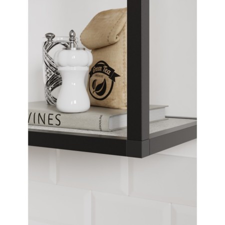 Hinged shelf 800, 800x250x360, black muar/Metropolitan Gray-1