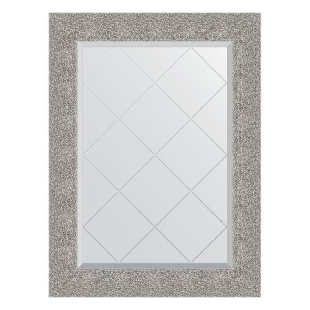 Mirror with engraving in the baguette frame, silver coinage 90 mm, 66x89 cm