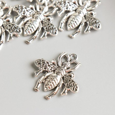 Decor for creativity Metal "Fly" silver 2.5x2.3 cm