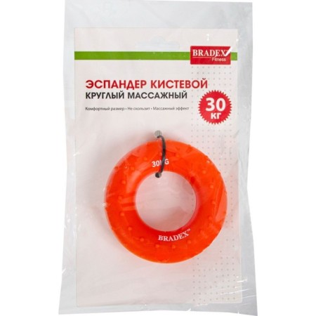 BRADEX Rus Espander, 30 kg, round massage, orange-4