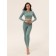 Crype female top with a long sleeve Mirey Crop Top Manica Lunga, size 44-46, Biryuza color