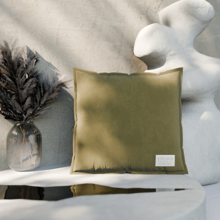 Ethel pillow, 45x45+1 cm, green, 100% cotton