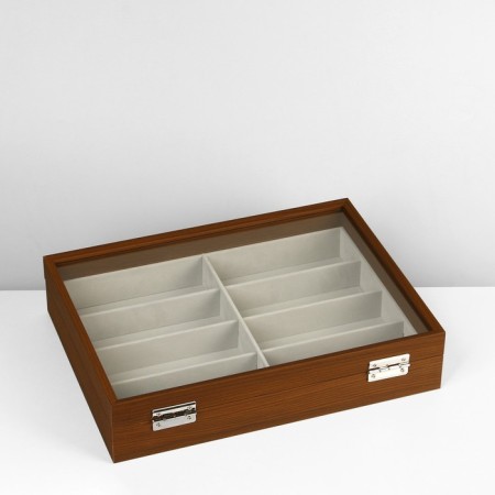 Decoration stand, wood, 8 cells, 34.8 × 25.7 × 7.5 cm, color gray color-5