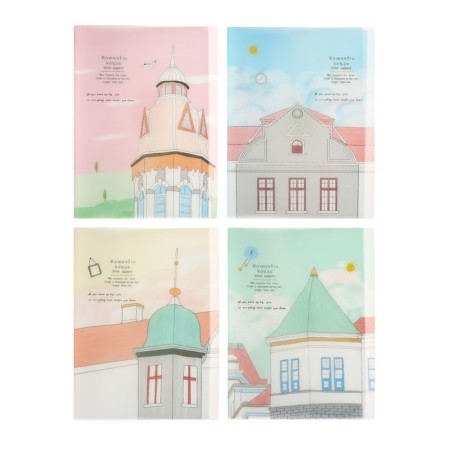 A4 folder, with 30 transparent files "attraction", mix