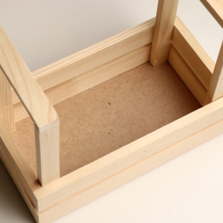 Kashpo wooden double -ruddy with handles 24.5x14x19.5 cm natural-3