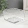 Glass of Glass for 1 candle "crumpled square" transparent 9x9x5.5 cm
