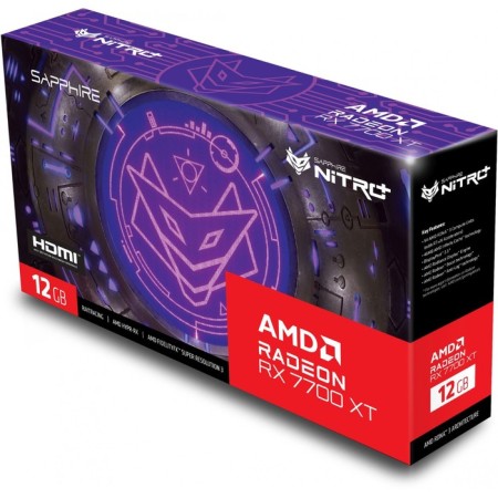 The Sapphire PCI-E 4.0 11335-02-20G NITRO+ RX 7700 XT Gaming OC AMD Radeon RX 7700XT 102933-4