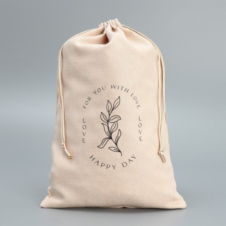 Bag gift suede "Happiness", 20 x 30 cm +/- 1.5 cm-1