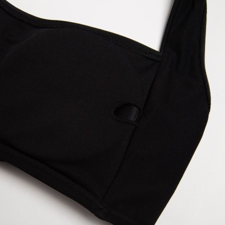 Top bathing female minku on ties, black color 52-9