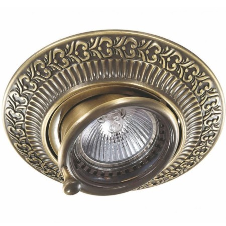 Built -in lamp Novotech, 50 W, Gx5.3, 12 V, 100x100 mm, d = 100 mm, bronze color