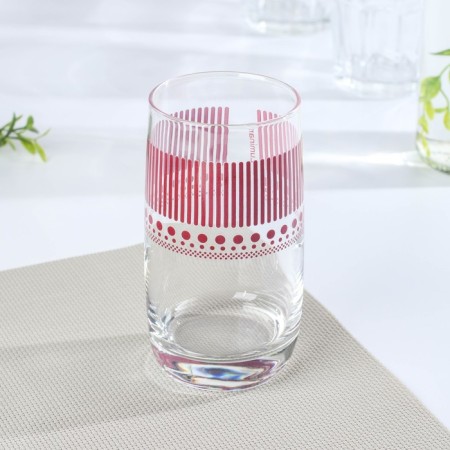 High glass glass "Lines", 330 ml, lilak color