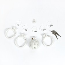 The fidelity of the fidelity of the oka-hood, male, software plastic, 65 × 35 mm, set of rings, lock, key, white 107469