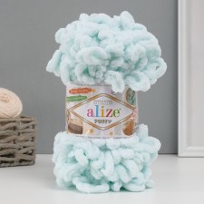 Пряжа "Puffy" 100 % микрополиэстер 9м/100г  (15 айсберг)