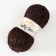 Yarn 70% acrylic, 30% silk "Softy Shine" 50 g 85 m color 43 dark chocolate