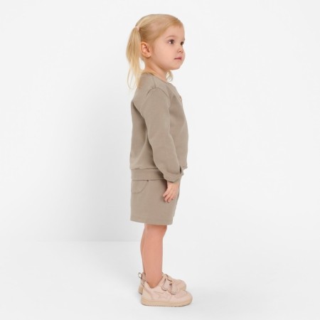 Kidsa (sweatshirt, shorts) minku, gray color, height 122 cm-1