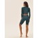 Crype female top with long sleeve Mirey Crop Top Manica Lunga, size 46-48, emerald color