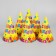 Paper caps “Happy Birthday! Flowers ", set 6 pcs., 16 cm