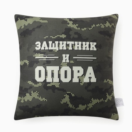 Decorative Ethel Pillow "Defender and support" 40x40 cm, velor, 100% p/e