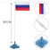 Floor Floor 3 m, telescopic, under the flag of 160 x 60 cm, platform 35 x 35 cm