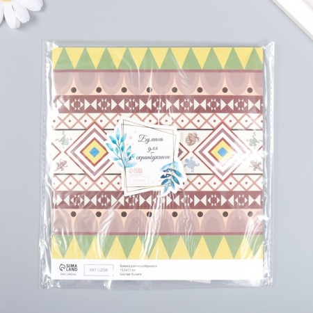 Scrapbooking "Ethnic" density 180 g 15.5x17 cm-3