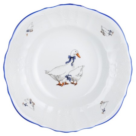 BERNADOTTE salad on the leg, decor "geese", 25 cm-1