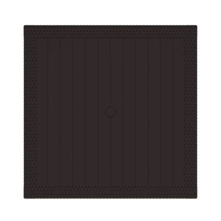 Rajang -Plus table 94x94x74 cm, D holes for the umbrella - 39.5 mm, mokko-3