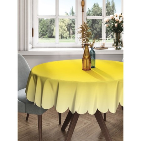 The tablecloth “Yellow overflow”, round, Saten, d = 150 cm
