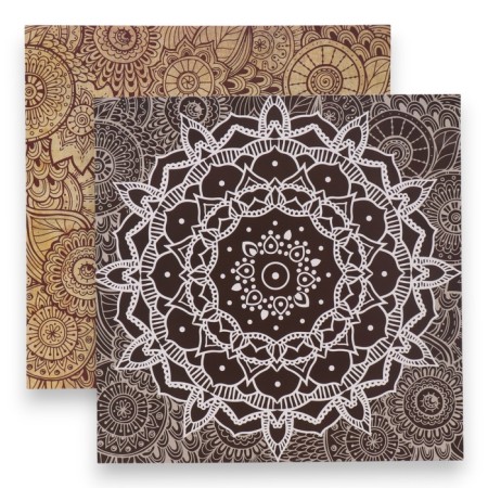 Photophone bilateral cardboard density 350 g "Michendi. Cream and cinnamon" 50x50 cm